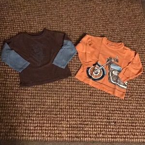 ⛔️SOLD⛔️ 💰 3 for $25 🏷 Adorable boys motorcycle long sleeve shirt LOT